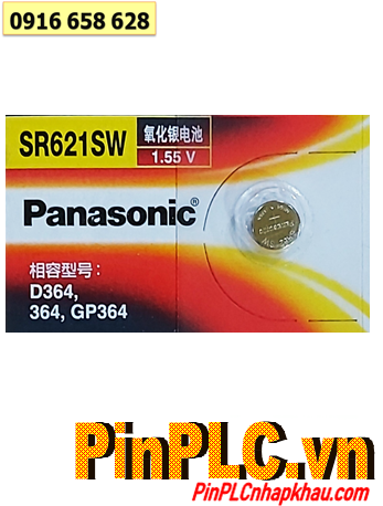 Panasonic SR621SW, 364 _Pin đồng hồ 1.55v Silver Oxide Panasonic SR621SW, 364 /Xuất xứ NHẬT